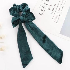 Allison Velvet Hair Bow - Peacock